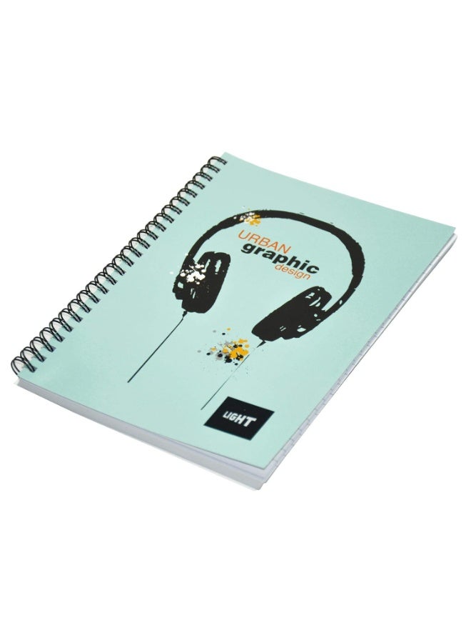 FIS Light Spiral Soft Cover Notebook Single Line (Pack of 10 Pcs X 100 Sheets) A4 Size - LINBA41802S - Image 3